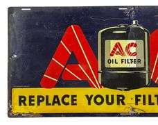 AC Oil Filter Metal Sign