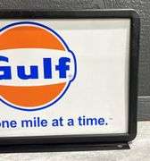 Gulf Metal Pump Topper Display Sign