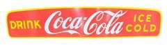 1930s Coca-Cola Delivery Truck Porcelain Cab Topper Sign