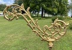 Early Cast Iron Ornate Floor Mounting Reading Lamp