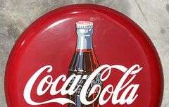 Coca-Cola Porcelain Button Sign