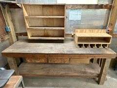Shop Built Work Bench & Cabinets
