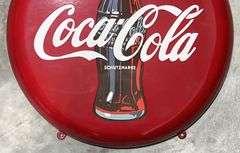 Coca-Cola Porcelain Button Sign