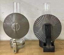 Early Wall-Mounted Oil Lamps with Reflector