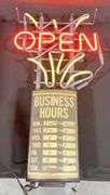 Flashing Open Neon Hanging Store Sign