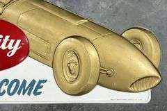 1963 Falls City Beer Vac-U-Form Indy 500 Racer Sign