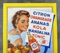 1958 Fontana Extra Limonade Metal Soda Sign