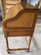 Solid Oak S-Curve Roll Top Desk