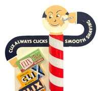 Clix Razor Blade Barber Shop Lighted Wooden Display