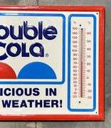 Double Cola "Delicious in Any Weather" Metal Thermometer