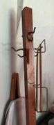 Early Oak Coat Rack & Ironing Board