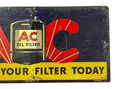 AC Oil Filter Metal Sign
