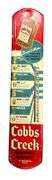 1936 Cobbs Creek Blended Whisky Metal Thermometer