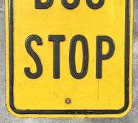 Bus Stop Metal Road Sign