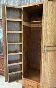Oak Wardrobe on Castors