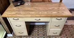 Oak Desk with Lamp