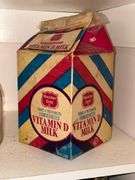 Early Glass Milk Bottles & Meadow Gold Milk Carton