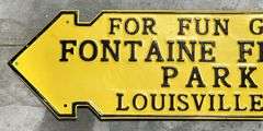 Fontaine Ferry Park Louisville, KY. Metal Arrow Sign