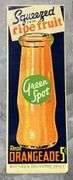 Green Spot Orangeade 5 Cent Metal Sign