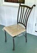 Decorative Iron & Glass Top Table/Chairs