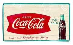 Coca-Cola "Enjoy That Refreshing New Feeling" Metal Sign