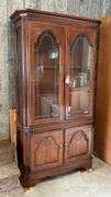 Cherry Lighted China Cupboard