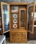 Solid Oak Gun Cabinet