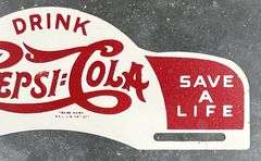 Pepsi-Cola Metal License Plate Topper