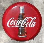 Coca-Cola Porcelain Button Sign