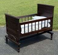 Early American Child's Decorative Rocking Style Bed/Crib