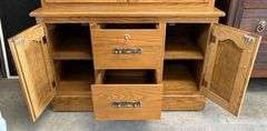 Solid Oak Gun Cabinet