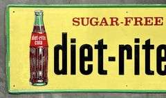 Diet-Rite Cola Metal Sign