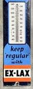 Ex-Lax "The Chocolate Laxative" Drug Store Porcelain Thermometer