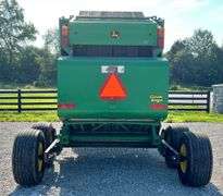 2008 John Deere 458 Round Hay Baler with Tandem Wheel Attachment