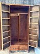 Oak Wardrobe on Castors