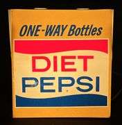 Diet Pepsi "One-Way Bottles" 6-Pack Lighted Sign