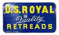 U.S. Royal Quality Retreads Metal Sign