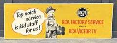 RCA Victor TV Carboard Service Sign