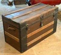 Vintage Chairs & Steamer Trunk