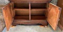 Cherry Lighted China Cupboard