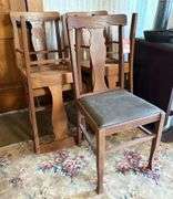 Vintage Oak Dining Chairs