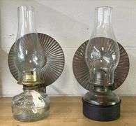 Early Wall-Mounted Oil Lamps with Reflector
