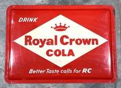 Royal Crown Cola Metal Bubble Sign