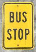 Bus Stop Metal Road Sign