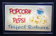 Popcorn & Pepsi Lighted Vac-U-Form Sign