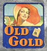 Old Gold Cigarettes Masonite Store Sign