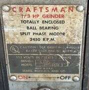 Craftsman 1/3 HP Grinder on Stand