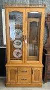 Solid Oak Gun Cabinet