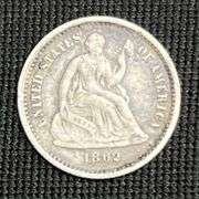 1862 Seated Liberty Half Dime