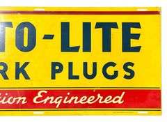 Auto-Lite Spark Plugs Metal Sign